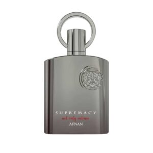 Frasco cromado de Supremacy Not Only Intense de Afnan, Extrait de Parfum de grosella, bergamota y musgo, 100 ml