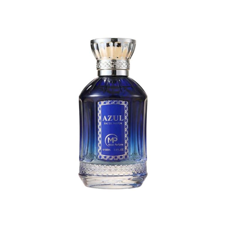 Frasco azul de Azul de Mast, Eau de Parfum cítrico aromático acuático de bergamota y pomelo, 100 ml