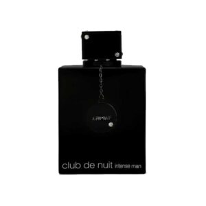 Frasco negro de Club de Nuit Intense Man de Armaf, Eau de Parfum amaderado frutal de piña y bergamota, 100 ml