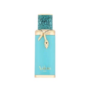 Frasco turquesa de Vulcan Feu de French Avenue, Eau de Parfum frutal de mango, jengibre y praliné, 100 ml