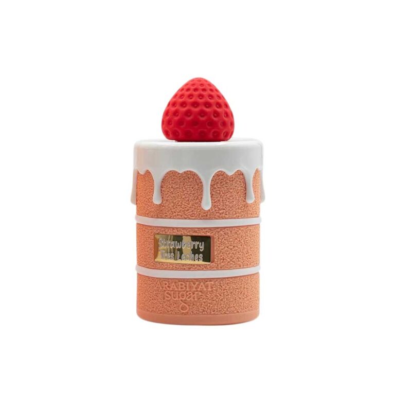 Frasco de Strawberry Tres Leches de Arabiyat Sugar, Eau de Parfum gourmand de fresa, leche y caramelo, 100 ml