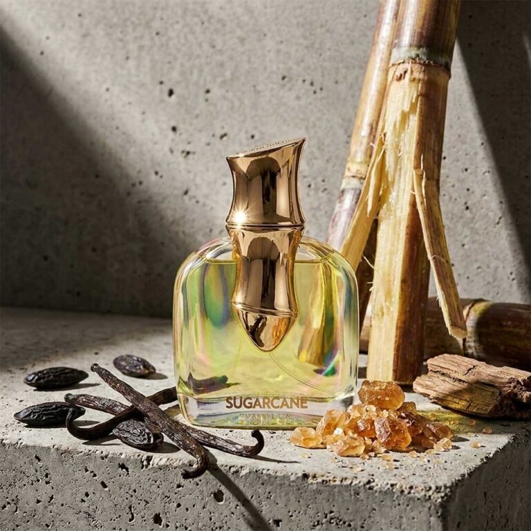 Sugarcane Vanilla de Arabiyat rodeado de caña de azúcar, vainilla y caramelo