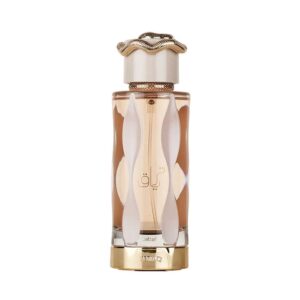 Frasco ámbar de Teriaq de Lattafa, Eau de Parfum cuero gourmand de miel, caramelo y cuero, 100 ml